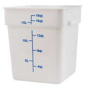 Winco 18 Quart / Container / White Containers