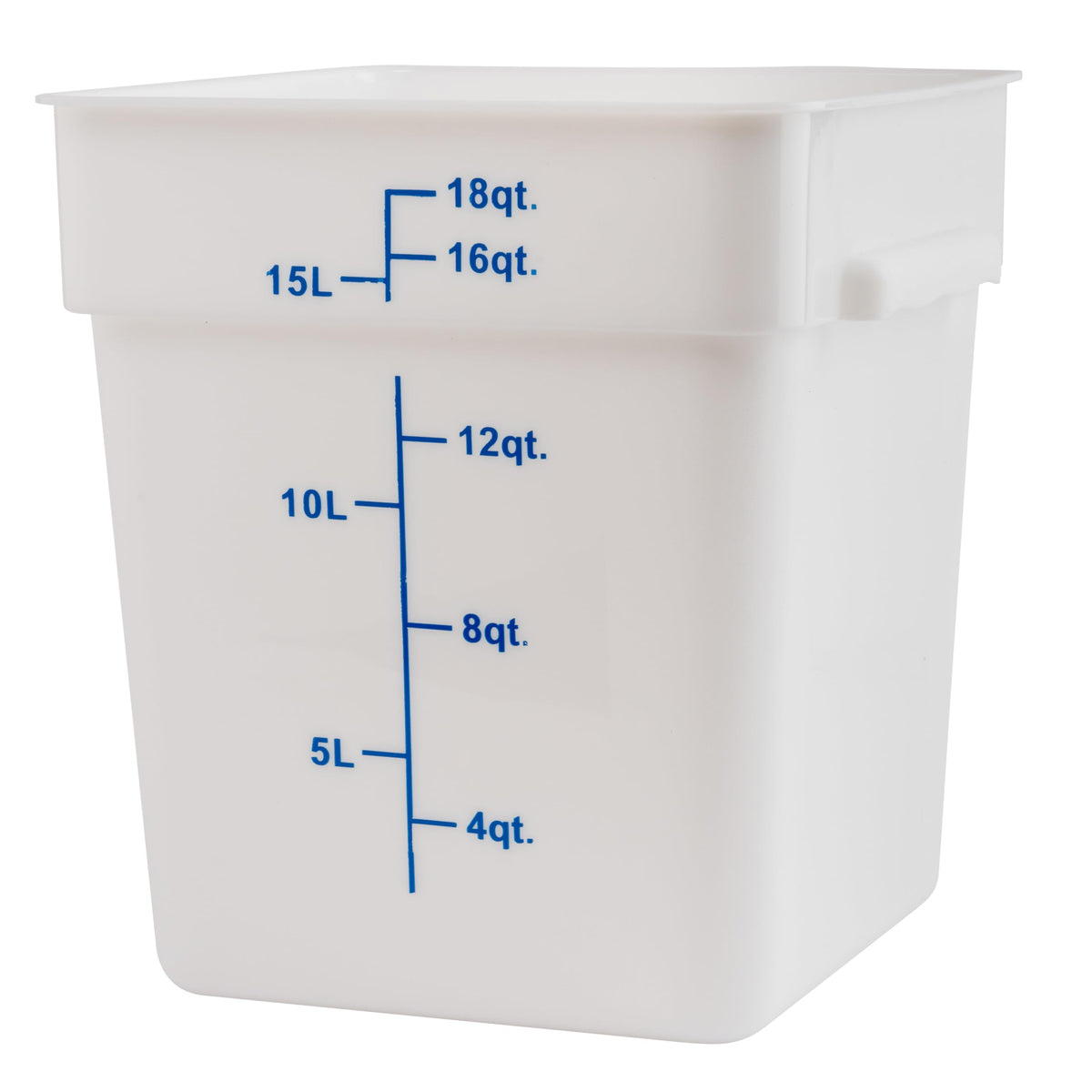 Winco 18 Quart / Container / White Containers