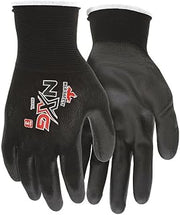 MCR Safety Coated Gloves, Polyurethane, Smooth, Palm, 4 Abrasion Level, Black, L (9) 1 PR 9669L - 1 Each