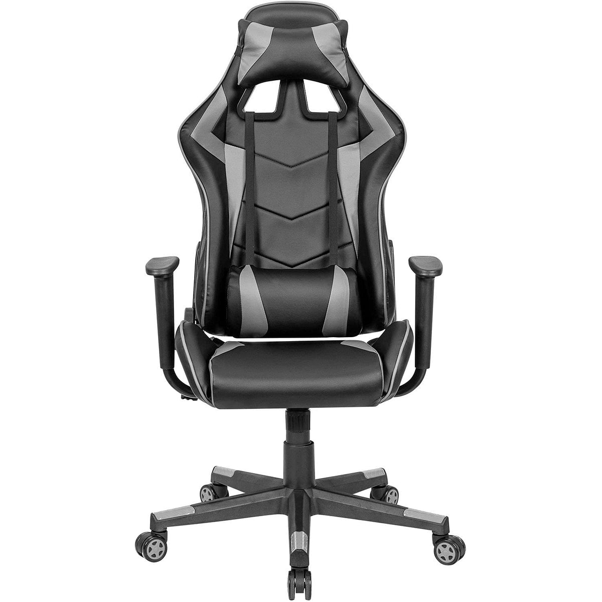 High Back Gaming Chair by Global Industrial – Leather, Grey, Model HX-81689H-7