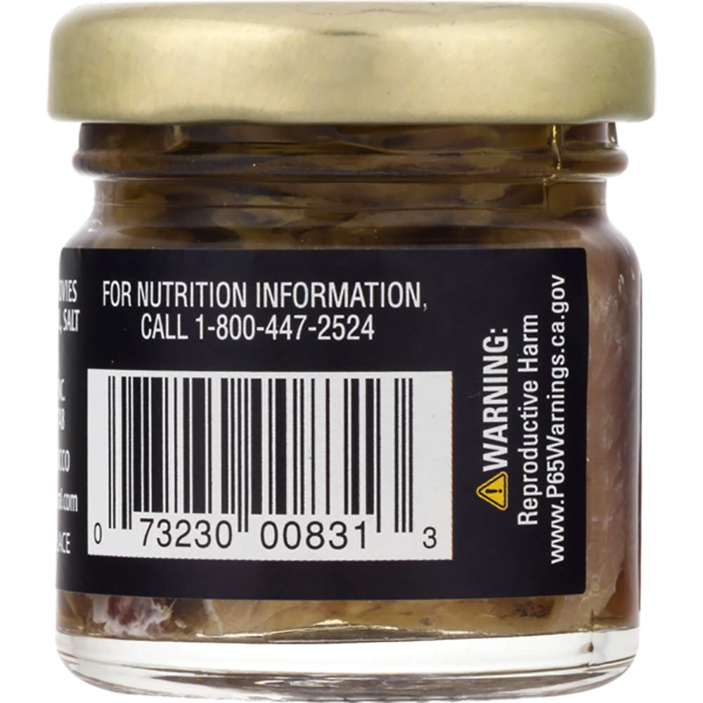 Natural Anchovy Fillets in Olive Oil by Crown Prince – 1.5 Ounce (Pack of 18), Pack of 18, Model 00831