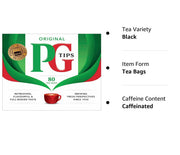 80 Non-Pyramid Teabags Box (Pack of 2) by PG Tips – 80 Count (Pack of 2), Pack of 2