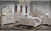 Santa Monica Pearl White 4-Piece Bedroom Set, Queen