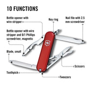 Rambler Swiss Army Knife by Victorinox – 58mm, Acrylonitrile Butadiene Styrene, Red, Model 0.6363