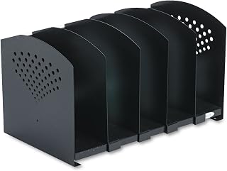 Safco Products 3116BL Five Section Adjustable Bookrack, Black