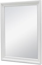 Islamorada Mirror Solid Mindi Wood Frame Distressed Grey and White Finish 42 Inch Width 32 Inch Height