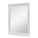 Islamorada Mirror Solid Mindi Wood Frame Distressed Grey and White Finish 42 Inch Width 32 Inch Height by Sea Winds Trading – 2"L x 42"W, Wood, White, Model B23338-BLANC