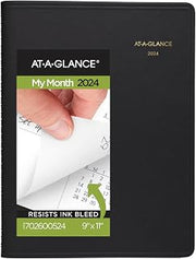 AT-A-GLANCE 2024 Monthly Planner, 9" x 11", Large, 15 Months, Black (702600524)