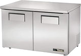 True TUC-48F-LP-HC Low Profile 48" Two Section Undercounter Reach-In Freezer, Solid Door