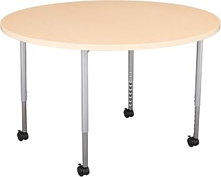 Learniture Structure Series Mobile Round Collaborative Adjustable Height Table