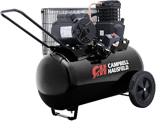 Campbell Hausfeld 20 Gallon Horizontal Air Compressor, Dual Voltage 120/240V, 135 PSI