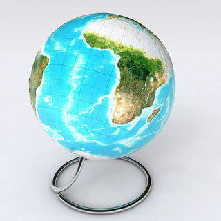 Raised Relief Globe of The Earth 54 Inch Diameter by NA – Metal, Model EARTH-135-S-R-C-N
