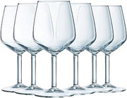 Arcoroc Silhouette Collection - Set of 6 Stemed Wine Glasses 19cl - Shine, Transparency and High Resistance - Reinforced Packaging