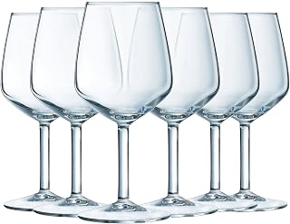 Arcoroc Silhouette Collection - Set of 6 Stemed Wine Glasses 19cl - Shine, Transparency and High Resistance - Reinforced Packaging