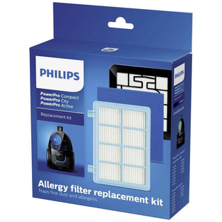 Filter Replacement Kit for PowerPro Compact and Active by PHILIPS – Washable 2 layer foam filter, White, Model FC8010/02