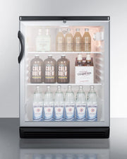 Summit Appliance Glass / Black / 24 in. / 5.5 cubic_feet Beverage Refrigerators