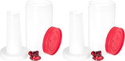 Carlisle FoodService Products Stor N' Pour Complete Quart Set Neck, Container, Cap, And Spout for Bar, Kitchen, And Restaurants, Plastic, 1 Quart, Red (Pack of 2)