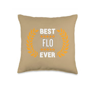 Best Flo Ever with Star Name Flo Throw Pillow by Flo Cool Personalised Name Desing – 16x16, polyester twill fabric, Multicolor, Model 8ARZ8XTYVYTUS_16X16