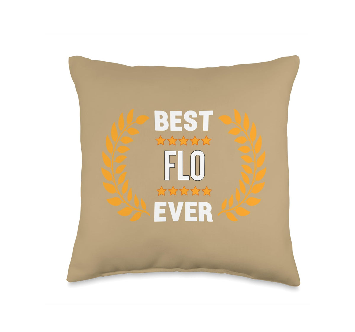 Best Flo Ever with Star Name Flo Throw Pillow by Flo Cool Personalised Name Desing – 16x16, polyester twill fabric, Multicolor, Model 8ARZ8XTYVYTUS_16X16