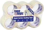 Tape Logic 3" x 55 yds. Clear (6 Pack) #131 Quiet Carton Sealing Tape