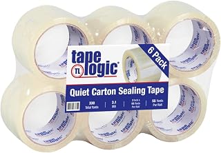 Tape Logic 3" x 55 yds. Clear (6 Pack) #131 Quiet Carton Sealing Tape