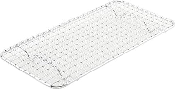 Winco Pan Grate, 5-Inch by 10 1/2-Inch,Chrome, Third Size | Foodservice, Great for Steam Tables, Buffets and Food Preparation