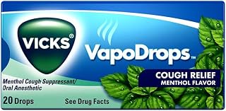 Vicks VapoDrops Menthol Cough Drops (20 Drops) 2-Pack