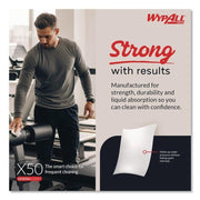 Pop-Up Box X50 White Extended Use Disposable Cloth - 176 sheets per box - 10 boxes per case. by Wypall – 1 Count (Pack of 1), Paper, White, Model KCC83550