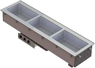 Vollrath 3665030 Drop-In Four Pan Short Sided Hot Well with Thermostatic Controls, Autofill & Manifold Drain (208-240V/60/1Ph)