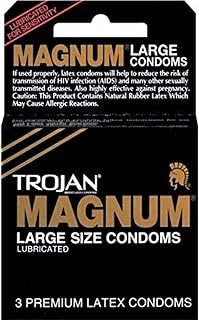 TROJAN Magnum Lubricated Latex Condoms-3 ct