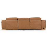Hagerty - Modern Brown Leather Sofa with 2 Power Recliners by Limari Home – Foam, Brown, Model LIM-83136