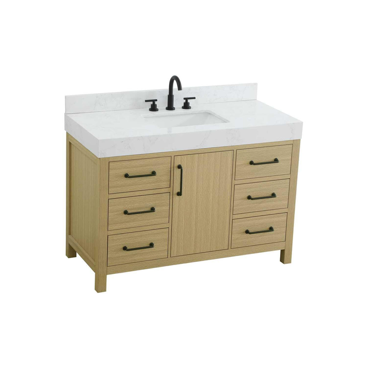 Elegant Kitchen and Bath 48" Single Bathroom Vanity in Honey Brown by Elegant Lighting – unspecified, Wood, Honey Brown, Model VF60648MHB-BS