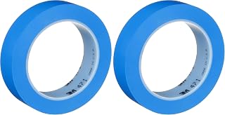 3M Vinyl Tape 471, 1 in x 36 yd, Blue, 1 Roll, Paint Alternative for Floor Marking, Social Distancing, Color Coding, Safety Marking (Pack of 2)