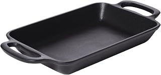 G.E.T. 14 oz 7" Black Rectangular Cast Aluminum Server with Handles, Heiss