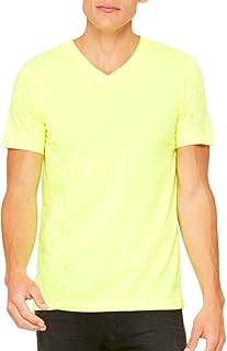 BELLA+CANVAS Bella + Canvas Unisex Jersey Short-Sleeve V-Neck T-Shirt M NEON YELLOW