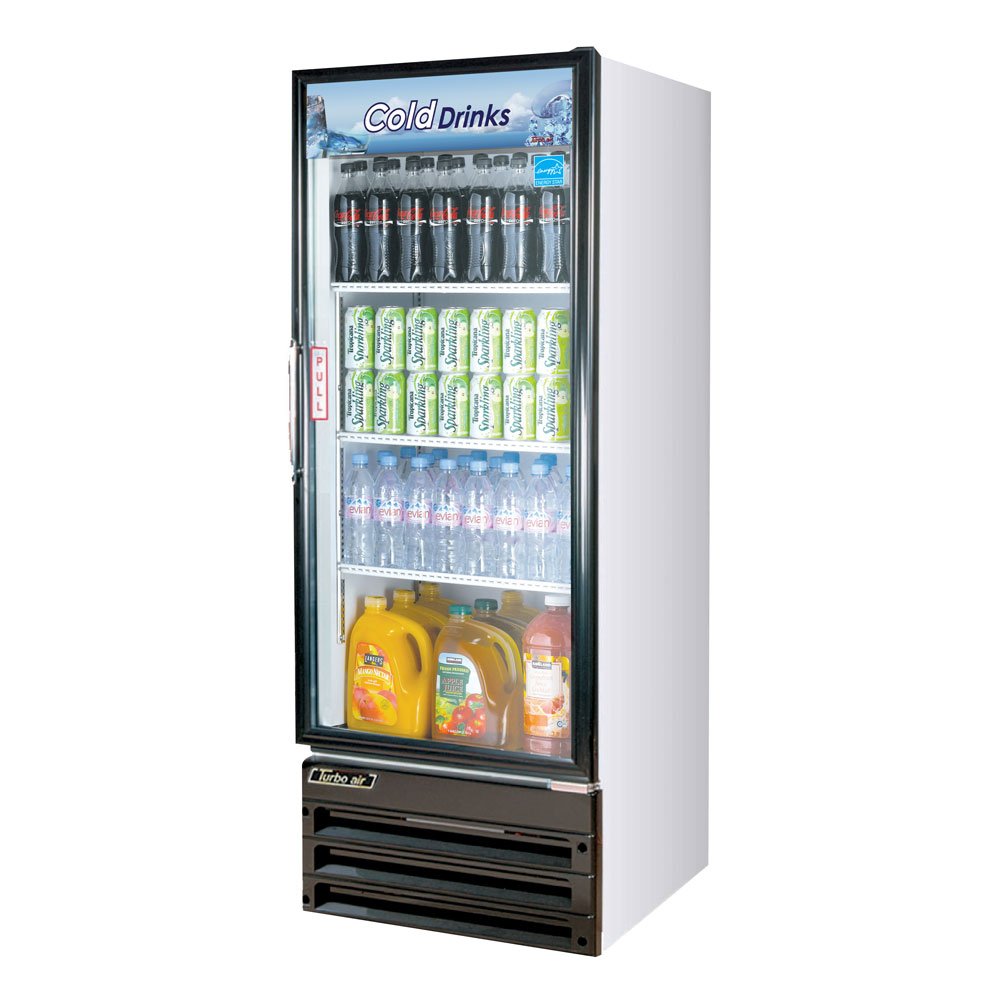 11 cu. ft. Glass Door Merchandiser with Energy Conserving Fan Control Tasteful and Modern Appearance Double Pane Glass Doors High Density PU Insulation and Adjustable by Turbo Air