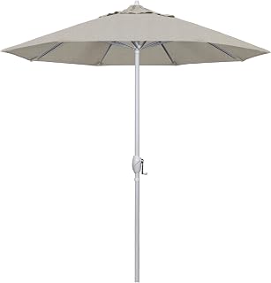 California Umbrella 7.5' Rd Aluminum Patio Umbrella, Crank Lift