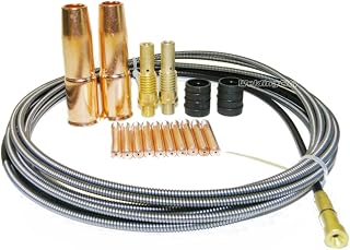WeldingCity MIG Welding Gun Accessory Kit (.045") Contact Tip-Gas Nozzle-Gas Diffuser-Nozzle Adapter-Wire Liner for Lincoln Magnum 200/250 and Tweco #2 Up to 250A