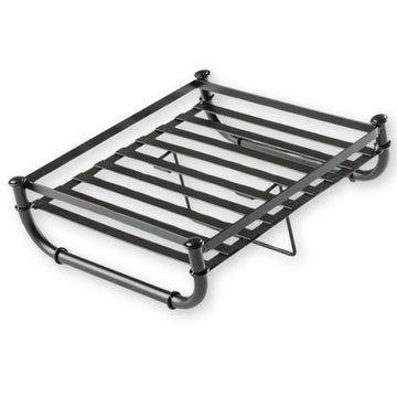 Industrial Collection Adjustable Cutlery Holder Rack by Tablecraft – Wood, Black, Model 10075