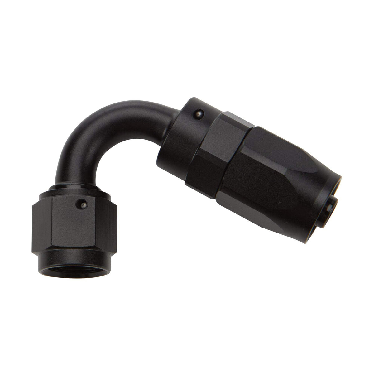 Reusable Hose End Black 120 Deg Elbow by Allstar Performance – 1/2 inch, Aluminum, Black, Model ALL49365