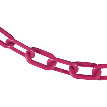 Plastic Barrier Chain by Mr. Chain – 2 IN, Plastic, Safety Pink, Model 50025-500