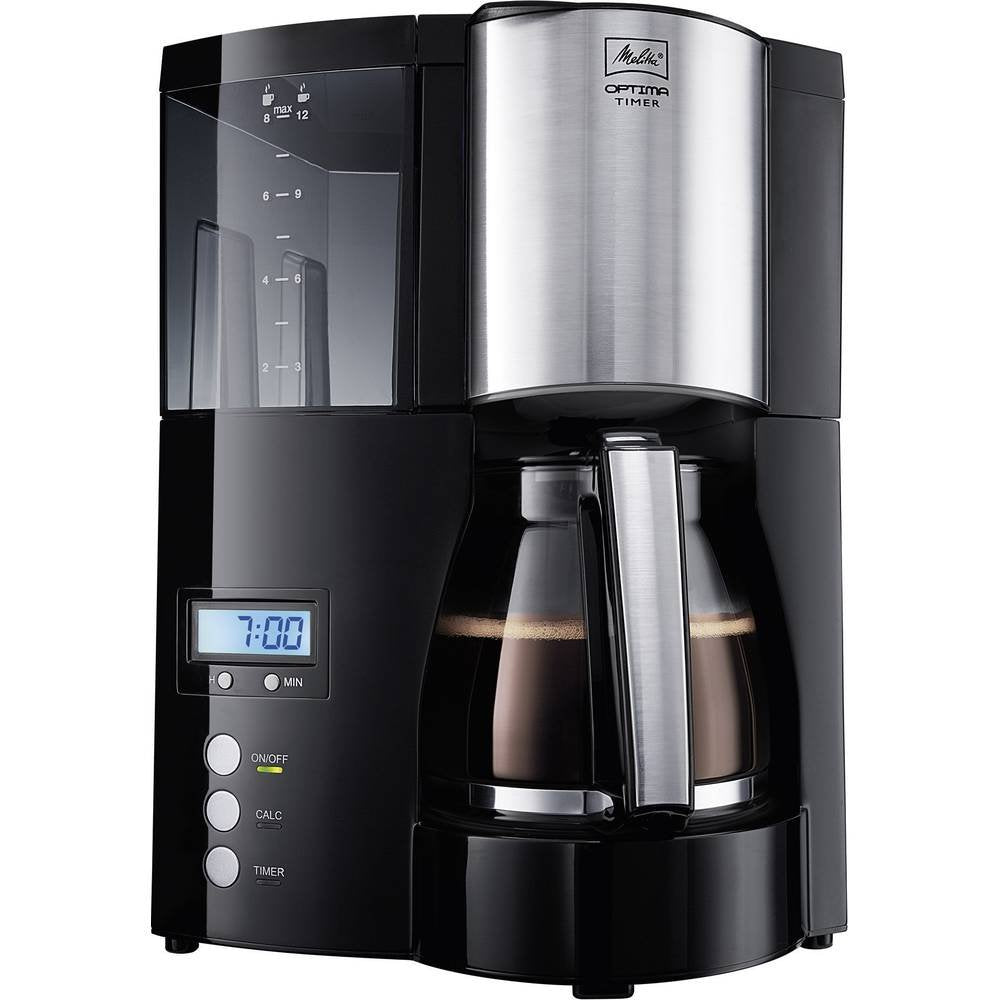 Optima Timer Filter Coffee Machine - Black by Melitta – 1.2 liters, Black, Model 6613648