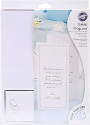 Wilton Sweet Hearts Trifold Wedding Programs