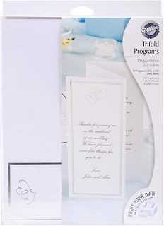 Wilton Sweet Hearts Trifold Wedding Programs