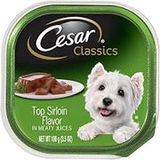 Cesar Classics Top Sirloin Flavor In Meaty Juices, 3.50 oz ( Pack of 24)