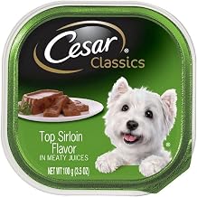 Cesar Classics Top Sirloin Flavor In Meaty Juices, 3.50 oz ( Pack of 24)