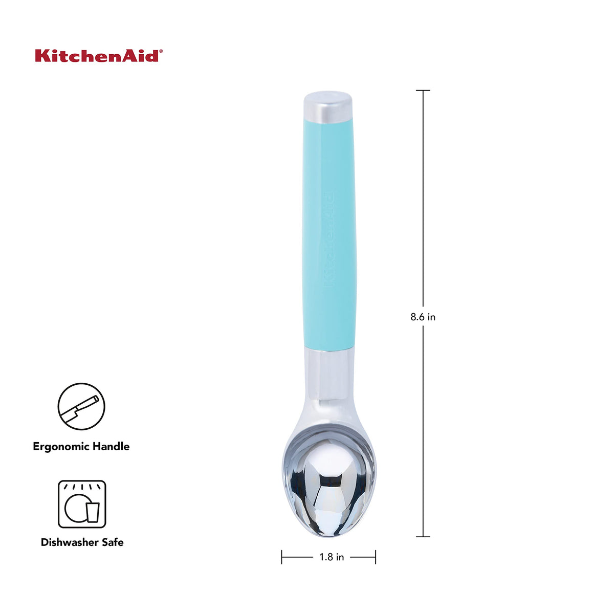 KitchenAid Aqua Sky 2 / Pack of 12 / Scoop Ice Cream Scoops