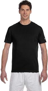 Champion 6.1 oz Cotton Tagless T-shirt with "C" Logo in Black - Large
