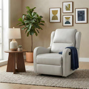 Faux Leather-Upholstered Manual Recliner Chair by Starlight Canyon Home – Faux Leather, Grey