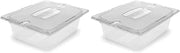Carlisle FoodService Products 10221B07 StorPlus Half Size Food Pan, Polycarbonate, 4" Deep, Clear (Pack of 2)